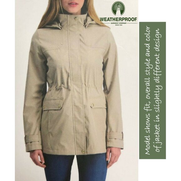 Weatherproof Insulated Anorak Cargo Utility Coat Jacket - Khaki/Tan, Size S - Picture 15 of 16